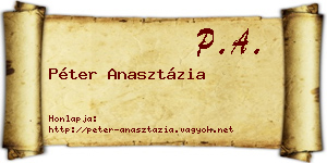 Péter Anasztázia névjegykártya